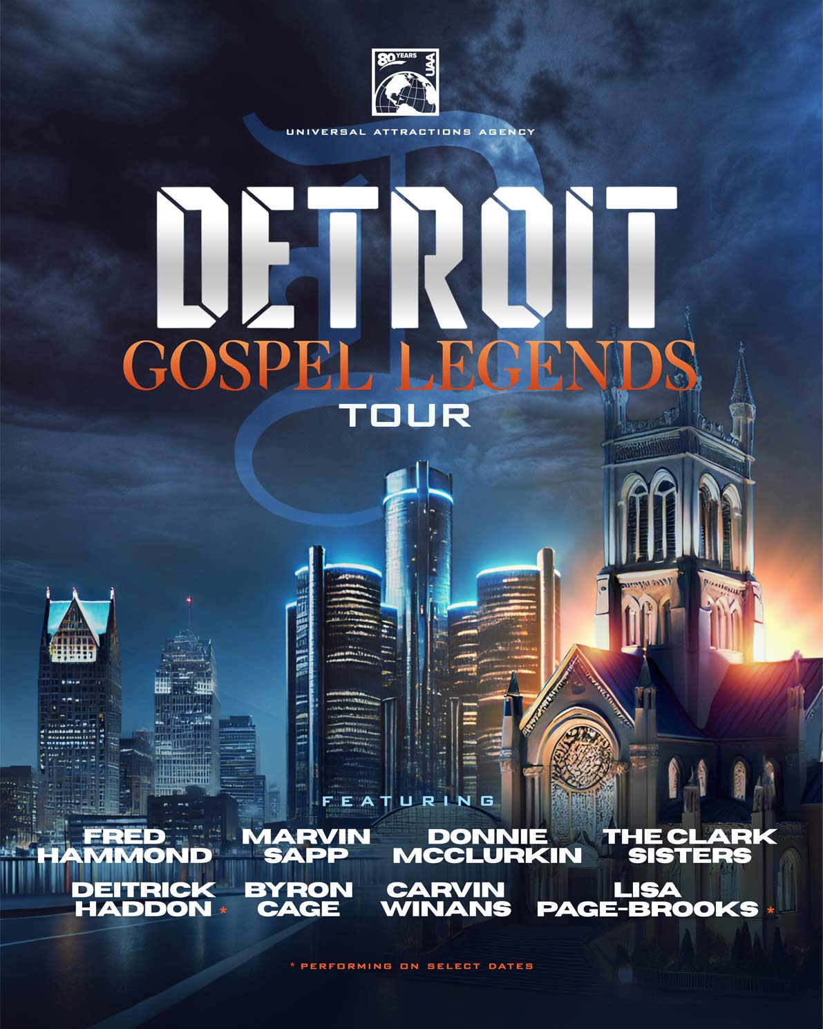 Marvin Sapp Detroit Gospel Legends Tour Poster 2025